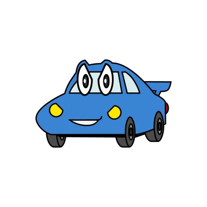 スポーツカーのキャラクターのイラスト