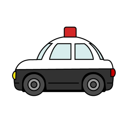 かわいいパトカーのイラスト