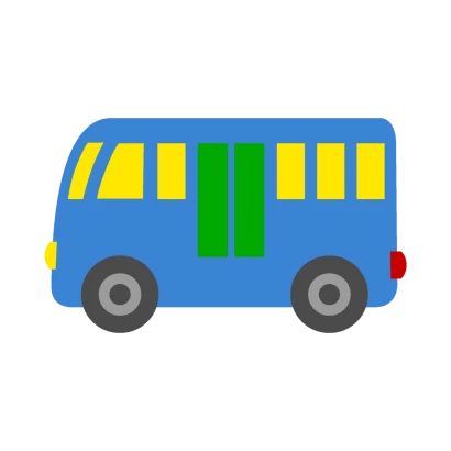 ポップなバスのイラスト