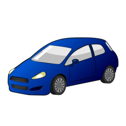 ハッチバックの自動車のイラスト