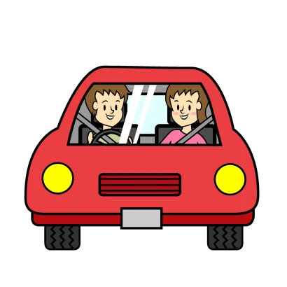 ドライブデートのイラスト