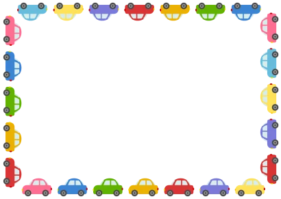 かわいい車のフレーム枠のイラスト
