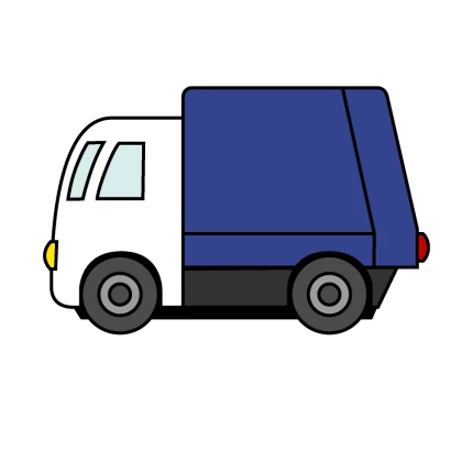 かわいい清掃車のイラスト