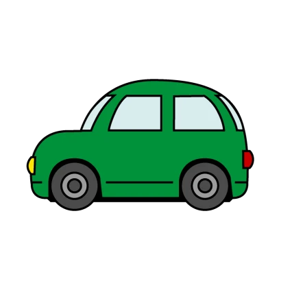 かわいいワゴン車のイラスト