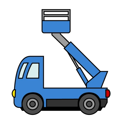 かわいい高所作業車のイラスト