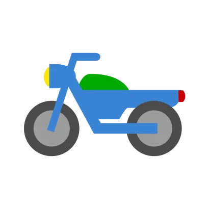 ポップなバイクのイラスト