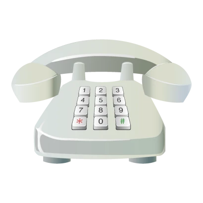 プッシュ式電話のイラスト
