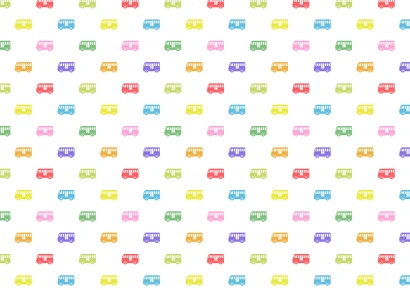 可愛いバスの壁紙のイラスト