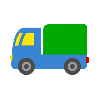 ポップな車のトラックのイラスト