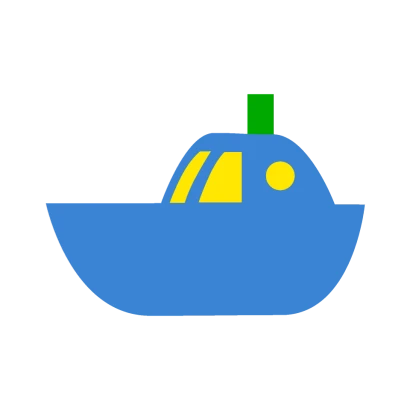 ポップな船のイラスト