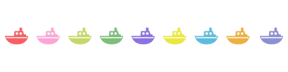 かわいい船のライン線のイラスト