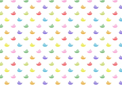 かわいい船パターンの壁紙のイラスト