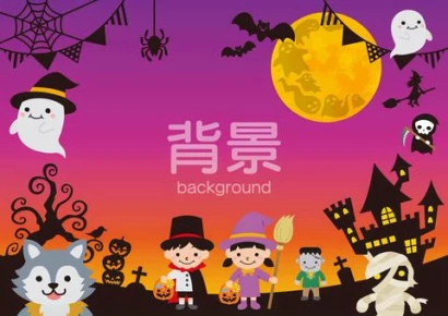 ポップでかわいいハロウィンの背景