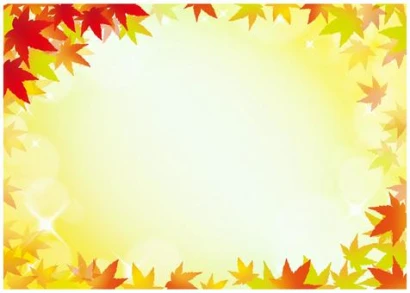 秋の紅葉したもみじの背景イラスト素材03