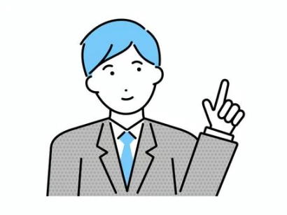 指差しをするビジネスマン