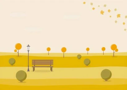 秋の背景、紅葉した金色の木々の風景04