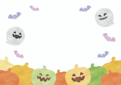 水彩カラーのハロウィンのイラスト05