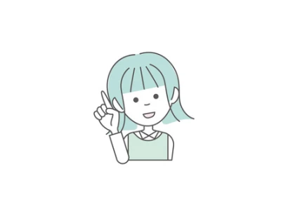 アイコン女性学生指差し