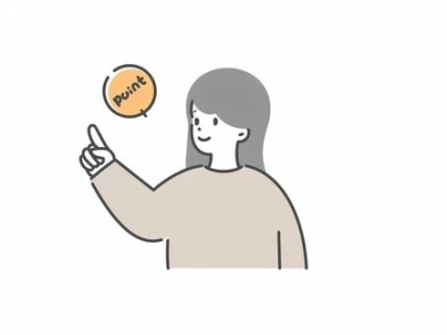 指差しする女性