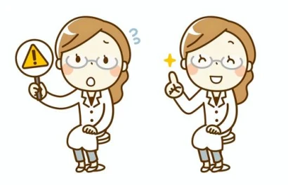 相談に乗る白衣の女性