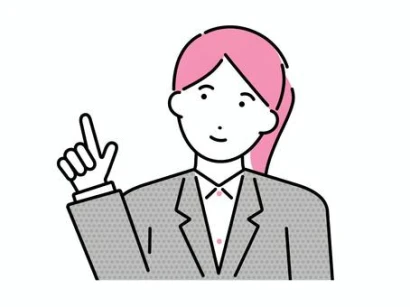 指差しをするビジネスウーマン