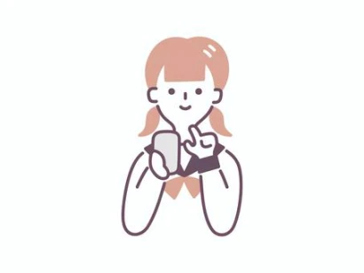 スマホを操作する女子学生