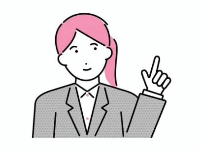 指差しをするビジネスウーマン