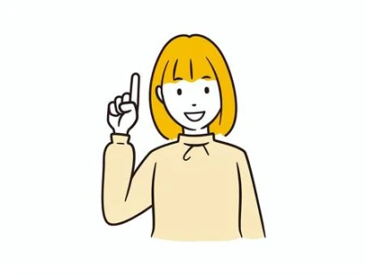 ポイントを示す女性
