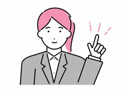 指差しをするビジネスウーマン
