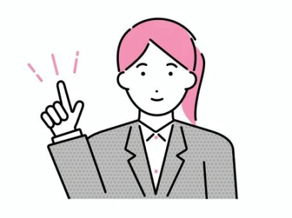 指差しをするビジネスウーマン