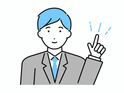 指差しをするビジネスマン