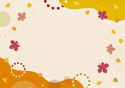 秋の紅葉のおしゃれでポップなフレーム10