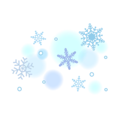 雪の結晶のふんわり水色のイラスト