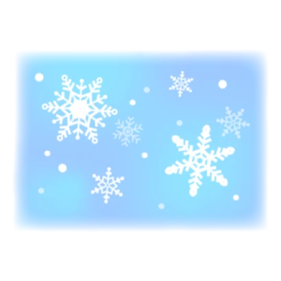 雪の結晶の青色四角のイラスト