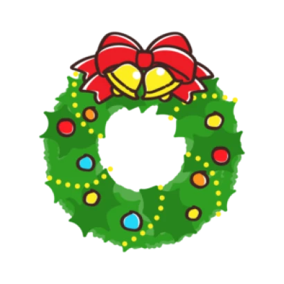 クリスマスリースのイラスト