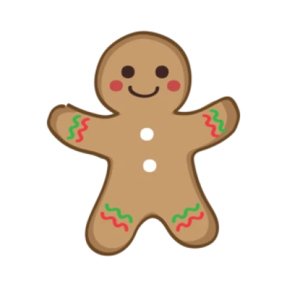 クリスマス・ジンジャーブレッドマンのイラスト