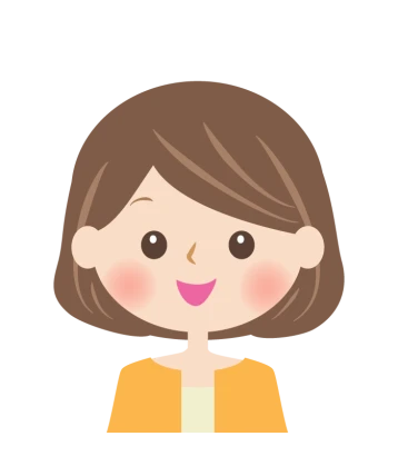 笑顔の女性の顔イラスト