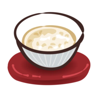 コップに注いだ甘酒のイラスト