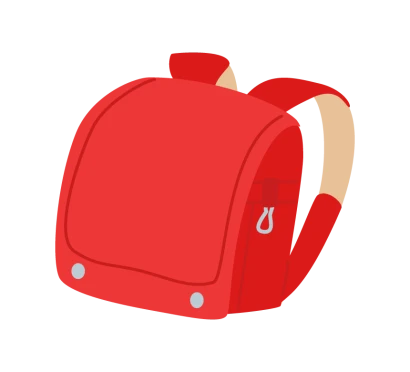 赤いランドセルのイラスト