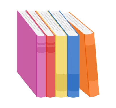 カラフルな本のイラスト