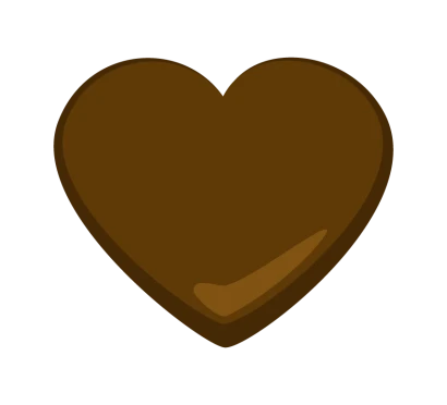 ハートのチョコレートのイラスト