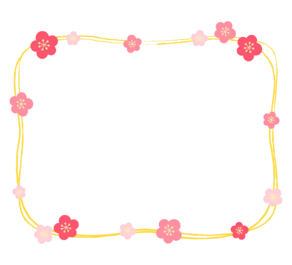 梅の花のフレーム・枠イラスト_03