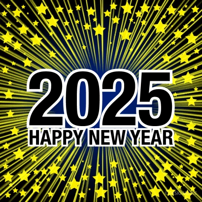 Happy New Year 2024 ヒョウ柄爆発のイラスト