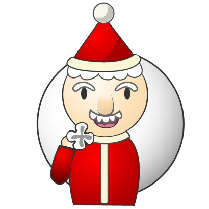 サンタクロースの人アイコンのイラスト
