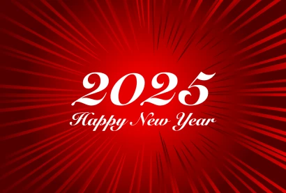 Happy New Year 2024 レッドスパークのイラスト