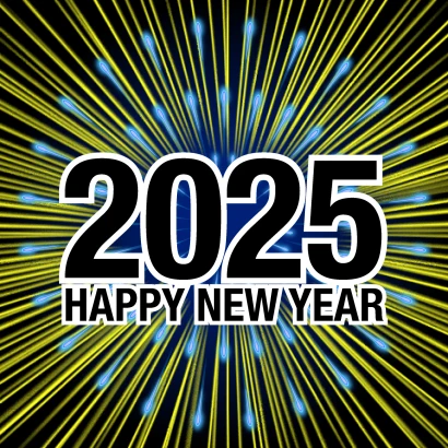 Happy New Year 2024 虎柄爆発のイラスト