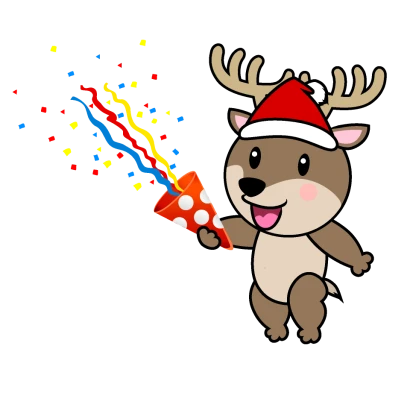 パーティーのトナカイキャラのイラスト