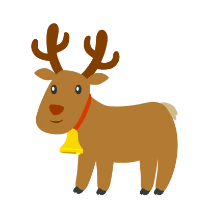クリスマスのトナカイのイラスト