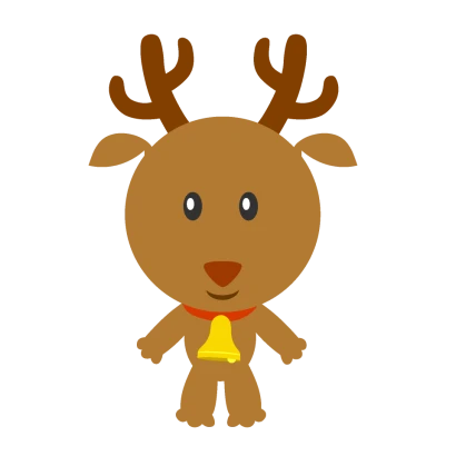可愛いトナカイキャラのイラスト