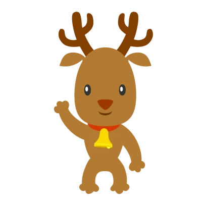 トナカイのキャラクターのイラスト